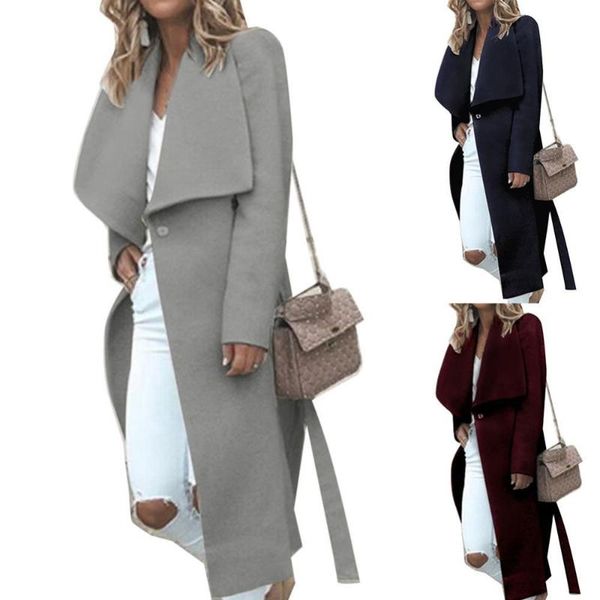 Women's Trench Coats Chic Women Coat Casual Lady Long Outerwear Fall Winter Solid Color Lapel Button Slit Woolen Windbreaker Femme, Tan;black
Women's Trench Coats Chic Women Coat Casual Lady Long Outerwear Fall Winter Solid Color Lapel Button Slit Woolen Windbreaker Femme, Tan;black