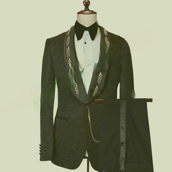 thorndike 2021 formal wear groomsmen shawl lapel groom tuxedos black jacquard male suits wedding
thorndike 2021 formal wear groomsmen shawl lapel groom tuxedos black jacquard male suits wedding