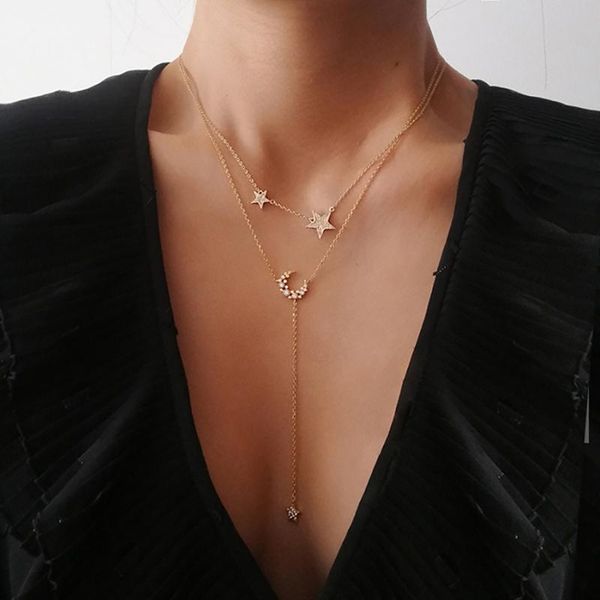 gold color choker necklace for women 2 layers stars moon pendant chain necklaces & pendants velvet chokers fashion jewelry, Silver
gold color choker necklace for women 2 layers stars moon pendant chain necklaces & pendants velvet chokers fashion jewelry, Silver