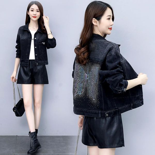 women's jackets #3331 black short denim jacket for women butterfly casual jeans loose coat harajuku woman outerwear, Black;brown
women's jackets #3331 black short denim jacket for women butterfly casual jeans loose coat harajuku woman outerwear, Black;brown