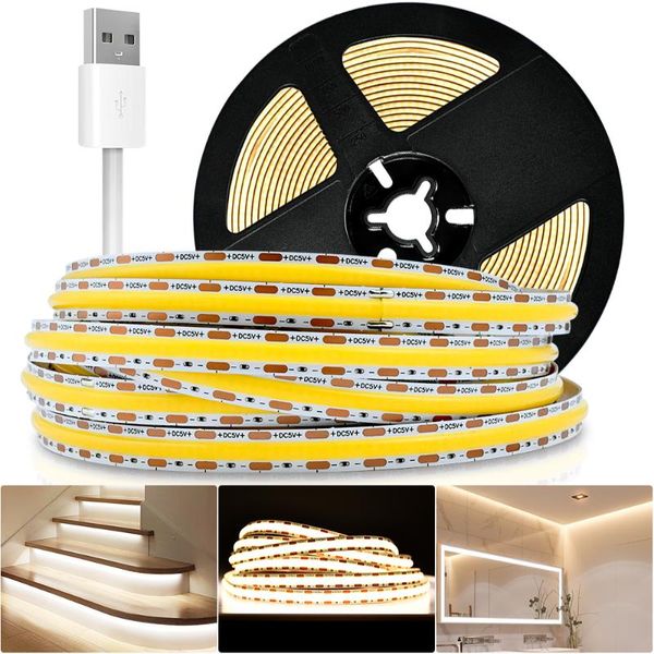 strips led strip light usb interface high-density flexible decoration lights 5v 480leds/m cob for cabinets lighting
strips led strip light usb interface high-density flexible decoration lights 5v 480leds/m cob for cabinets lighting