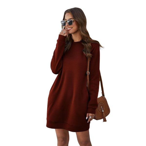 fashion women winter warm sweatshirt dress round neck thicken long sleeve party mini solid slim women's hoodies & sweatshirts, Black
fashion women winter warm sweatshirt dress round neck thicken long sleeve party mini solid slim women's hoodies & sweatshirts, Black