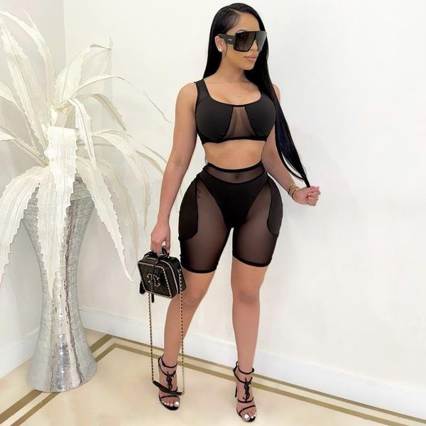 quality 2 pcs women set solid o-neck sleeveless short and shorts summer elastic outfits women's tracksuits, Gray
quality 2 pcs women set solid o-neck sleeveless short and shorts summer elastic outfits women's tracksuits, Gray