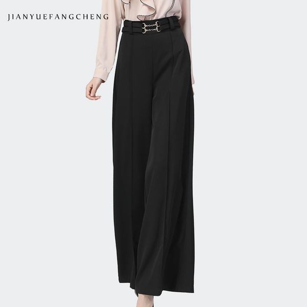 women's pants & capris fashion wide leg women 2021 spring and autumn high waist drape casual loose straight thin long trousers office c, Black;white
women's pants & capris fashion wide leg women 2021 spring and autumn high waist drape casual loose straight thin long trousers office c, Black;white