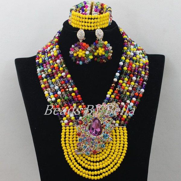 earrings & necklace banana yellow nigerian wedding african beads jewelry set multicolor fashion crystal abf545, Silver
earrings & necklace banana yellow nigerian wedding african beads jewelry set multicolor fashion crystal abf545, Silver