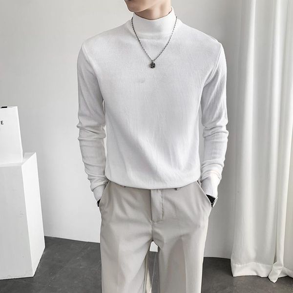 men's sweaters basic turtleneck slim sweater pullover men autumn winter casual long sleeve for man chic jumpers top, White;black
men's sweaters basic turtleneck slim sweater pullover men autumn winter casual long sleeve for man chic jumpers top, White;black