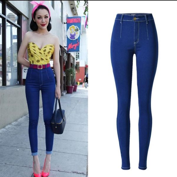 cute vintage jeans women high waist denim pencil pants female stretch skinny trousers women's, Blue
cute vintage jeans women high waist denim pencil pants female stretch skinny trousers women's, Blue
