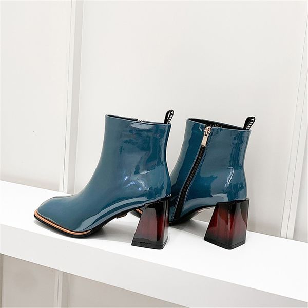 dress shoes cow leather boots women's ankle square toe zipper thick heels fashion more size 34-42 handcrafted street shoes k4l8, Black
dress shoes cow leather boots women's ankle square toe zipper thick heels fashion more size 34-42 handcrafted street shoes k4l8, Black