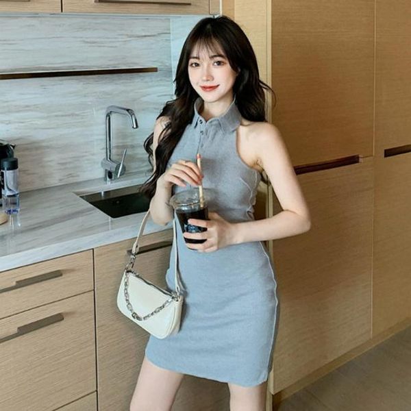 casual dresses women with open back neck for 2021 summer light mature waist skirt vestido de mujer femme robe, Black;gray
casual dresses women with open back neck for 2021 summer light mature waist skirt vestido de mujer femme robe, Black;gray