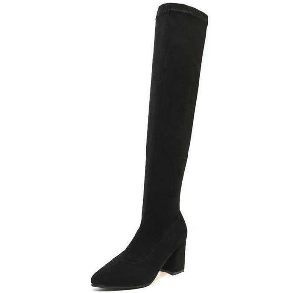 boots 2021 women stretch fashion faux suede thigh black high on knee heels woman shoes
boots 2021 women stretch fashion faux suede thigh black high on knee heels woman shoes