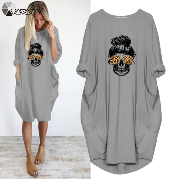2021 women summer fashion plus size loose dress vogue skull print autumn long sleeve o neck party midi dresses vestidos robes streetwear, Black;gray
2021 women summer fashion plus size loose dress vogue skull print autumn long sleeve o neck party midi dresses vestidos robes streetwear, Black;gray