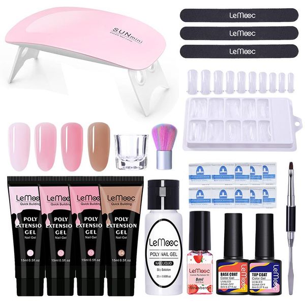 nail art kits lemooc poly uv gel set with led lamp dryer manicuring tools base coat quick building builder extention
nail art kits lemooc poly uv gel set with led lamp dryer manicuring tools base coat quick building builder extention