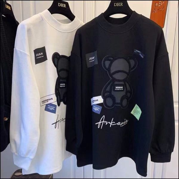 2021 spring and new sweater print loose round neck long sleeve autumn female couple girlfriends, Black
2021 spring and new sweater print loose round neck long sleeve autumn female couple girlfriends, Black