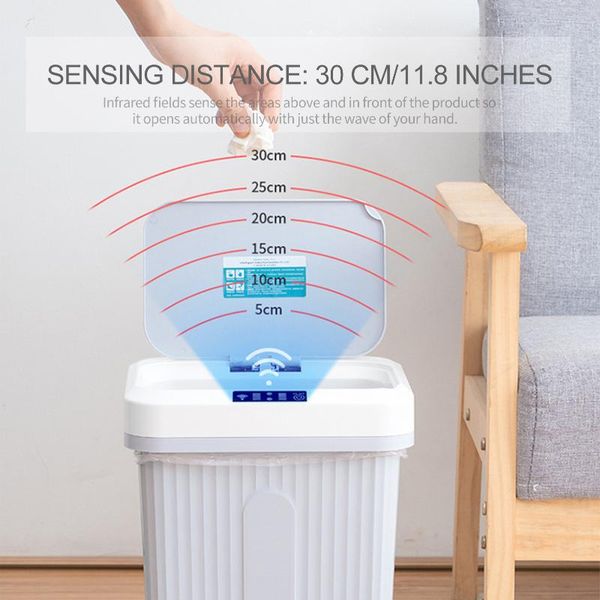 waste bins nordic household trash can automatic infrared motion sensor for kitchen bathroom bin with lid usb charging
waste bins nordic household trash can automatic infrared motion sensor for kitchen bathroom bin with lid usb charging