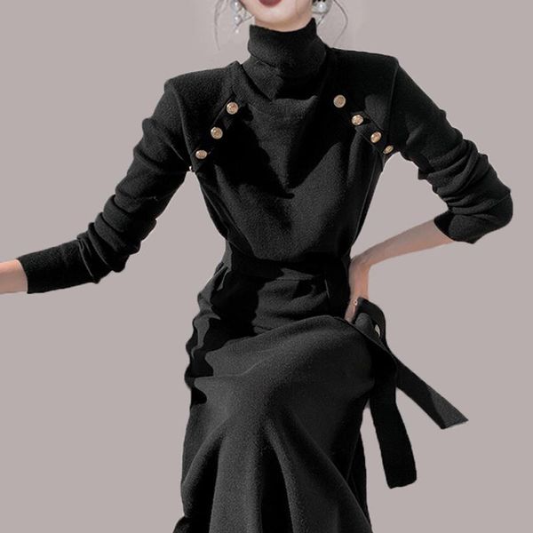 casual dresses chic turtleneck knitted party dress autumn winter vintage sash tie up solid color office lady medium long elegant sweater dre, Black;gray
casual dresses chic turtleneck knitted party dress autumn winter vintage sash tie up solid color office lady medium long elegant sweater dre, Black;gray