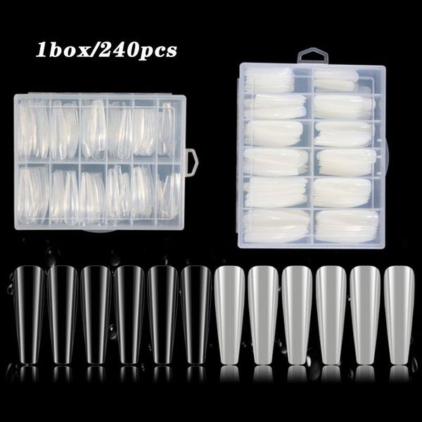 false nails 240 pcs fake nail art natural color transparent lengthened extension coffin ballerina full coverage acrylic tips, Red;gold
false nails 240 pcs fake nail art natural color transparent lengthened extension coffin ballerina full coverage acrylic tips, Red;gold
