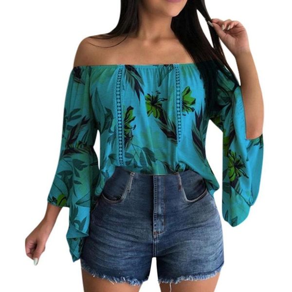 women's blouses & shirts stylish women 3/4 flared sleeve leaves print off shoulder femme shirt jacket coat loose blouse, White
women's blouses & shirts stylish women 3/4 flared sleeve leaves print off shoulder femme shirt jacket coat loose blouse, White