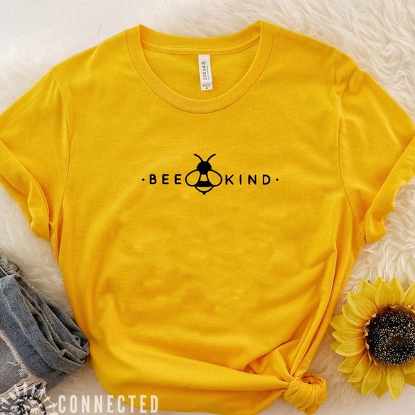 women's t-shirt bee kind save the bees printed women t shirt cute graphic t-shirts summer fashion short sleeve clothes for girls kawaii, White
women's t-shirt bee kind save the bees printed women t shirt cute graphic t-shirts summer fashion short sleeve clothes for girls kawaii, White