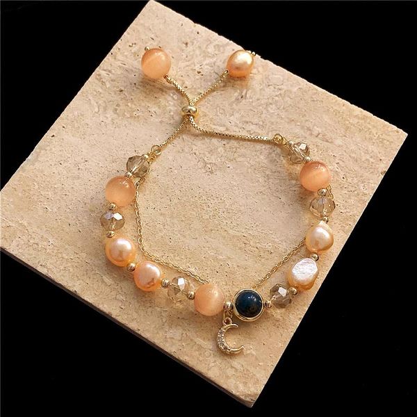 link, chain fashion original design crystal opal moon baroque pearl bracelet for women girl temperament jewelry zircon gift, Black
link, chain fashion original design crystal opal moon baroque pearl bracelet for women girl temperament jewelry zircon gift, Black