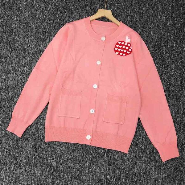 sweater knit 21 early autumn g's love red apple ted round neck single breasted girl powder fashion small cardigan trend, White;black
sweater knit 21 early autumn g's love red apple ted round neck single breasted girl powder fashion small cardigan trend, White;black