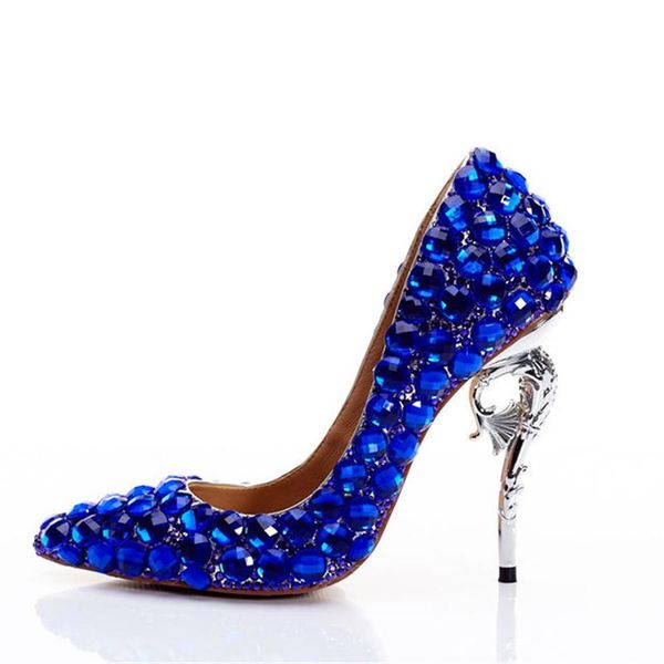 dress shoes wedding pumps women 11cm high heels crystal royal blue metal rhinestone luxury stiletto ladies bridal party, Black
dress shoes wedding pumps women 11cm high heels crystal royal blue metal rhinestone luxury stiletto ladies bridal party, Black