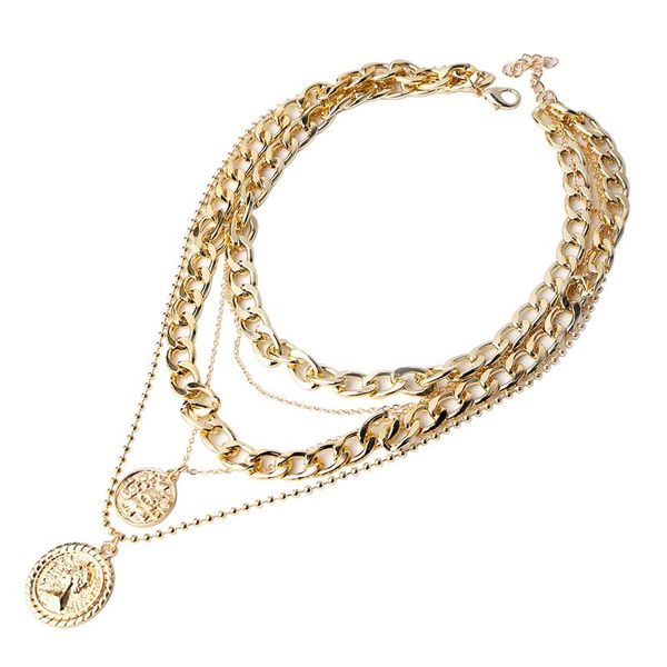 pendant necklaces jewelry multicolor portrait clavicle multi-layer coin chain choker necklace gift men women chunky decorative case, Silver
pendant necklaces jewelry multicolor portrait clavicle multi-layer coin chain choker necklace gift men women chunky decorative case, Silver