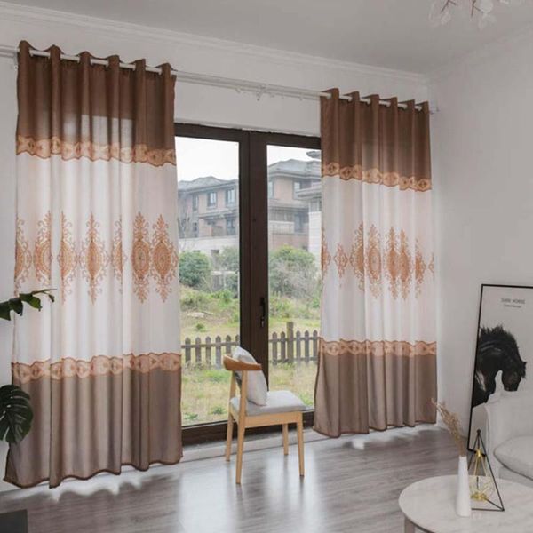 curtain & drapes wood grain shading window for home living room bed decoration