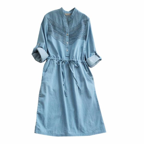 casual dresses 2021 fashion women fresh thin denim dress student stand neck dual sleeve slim waist a line, Black;gray
casual dresses 2021 fashion women fresh thin denim dress student stand neck dual sleeve slim waist a line, Black;gray
