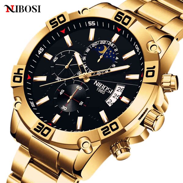 watches design nibosi business men brand luxury golden stainless steel wristwatches waterproof luminous hands auto date, Slivery;brown
watches design nibosi business men brand luxury golden stainless steel wristwatches waterproof luminous hands auto date, Slivery;brown