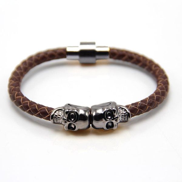charm bracelets 2021 hyperbole - mens black braided leather bracelet, alloy skull bracelet, Golden;silver
charm bracelets 2021 hyperbole - mens black braided leather bracelet, alloy skull bracelet, Golden;silver