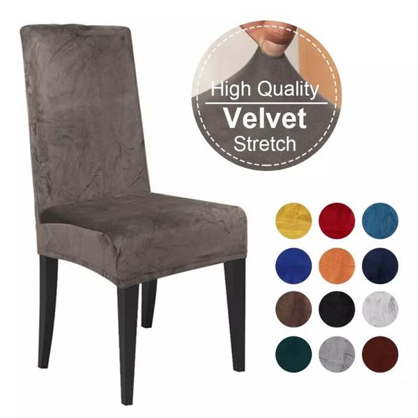1/4/6 chair cover velvet fabric stretch spandex elastic slipcover seat case for dining room wedding el banquet covers
1/4/6 chair cover velvet fabric stretch spandex elastic slipcover seat case for dining room wedding el banquet covers
