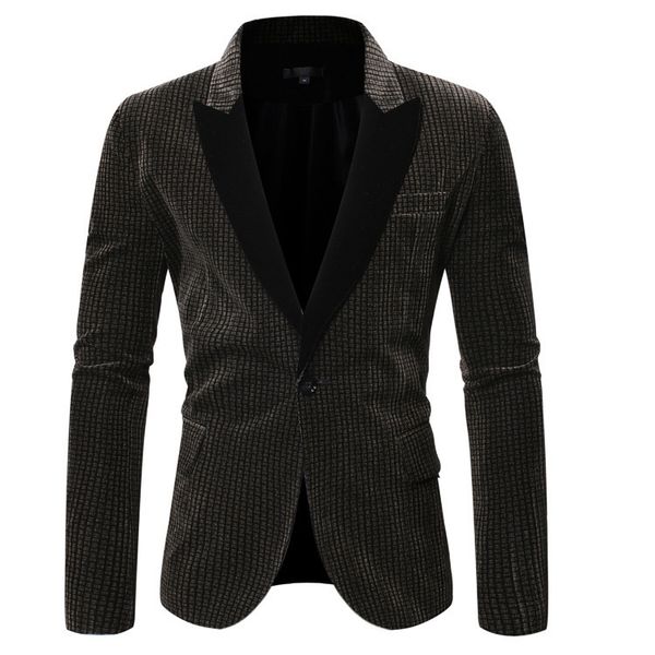 fashion suits men's british style veet plaid large size color collar small, White;black
fashion suits men's british style veet plaid large size color collar small, White;black