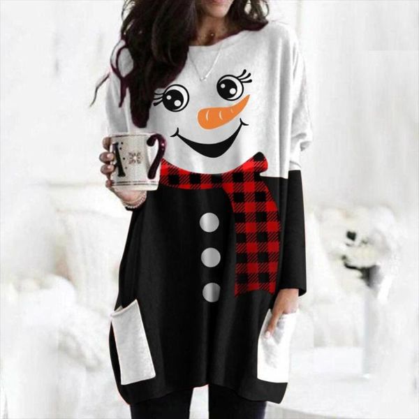 women christmas printed plaid t-shirt o-neck tee blusas long sleeve female elk shirts plus size woman clothing women's, White
women christmas printed plaid t-shirt o-neck tee blusas long sleeve female elk shirts plus size woman clothing women's, White
