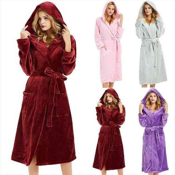women winter bathrobe plush fleece sashes hooded lengthened sleepwear solid color long sleeve home clothes peignoir coat femme, Black;red
women winter bathrobe plush fleece sashes hooded lengthened sleepwear solid color long sleeve home clothes peignoir coat femme, Black;red