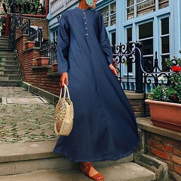 casual dresses s-5xl women dress vonda o neck long sleeve denim loose maxi robe femme bohemian vestidos plus size sundress, Black;gray
casual dresses s-5xl women dress vonda o neck long sleeve denim loose maxi robe femme bohemian vestidos plus size sundress, Black;gray