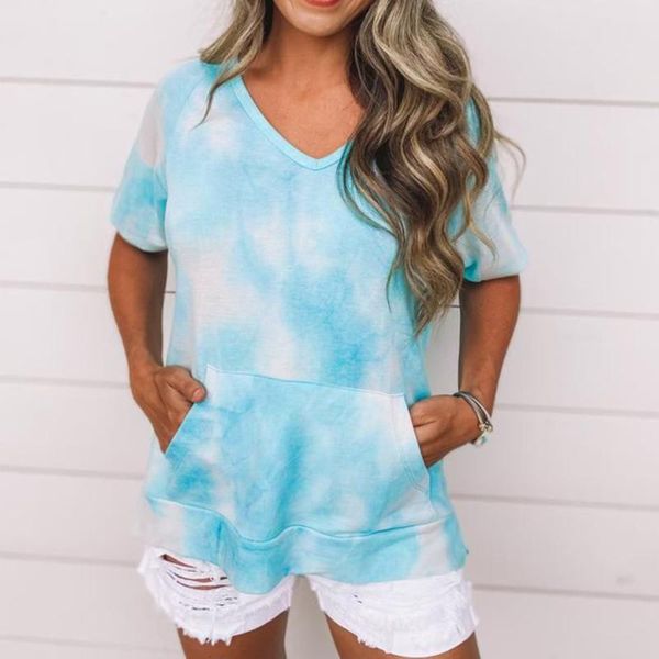 women's t-shirt t-shirts casual tie-dye summer rainbow gradient print shirt short sleeve pocket pullover femme tshirts camisetas, White
women's t-shirt t-shirts casual tie-dye summer rainbow gradient print shirt short sleeve pocket pullover femme tshirts camisetas, White