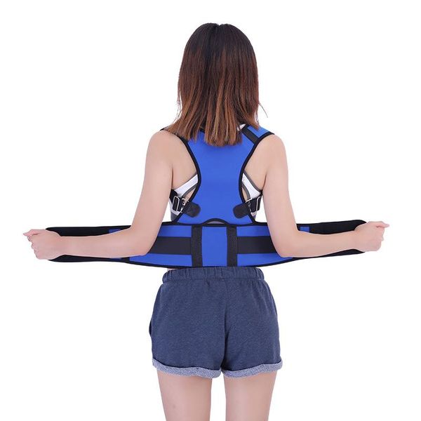 adjustable posture corrector brace shoulder back support belt for men women braces & supports neoprene, Black;blue
adjustable posture corrector brace shoulder back support belt for men women braces & supports neoprene, Black;blue