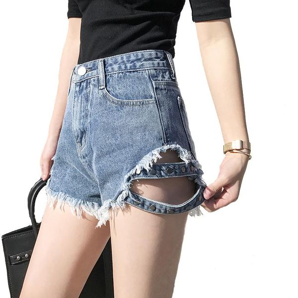 korean style high waist wonem denim shorts casual ripped hole summer sideband rivet tassel jeans for juniors women's, White;black
korean style high waist wonem denim shorts casual ripped hole summer sideband rivet tassel jeans for juniors women's, White;black
