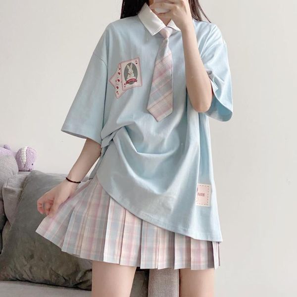 skirts college japanese soft girl student loose short-sleeved t-shirt jk uniform skirt pleated suit lolita streetwear, Black
skirts college japanese soft girl student loose short-sleeved t-shirt jk uniform skirt pleated suit lolita streetwear, Black
