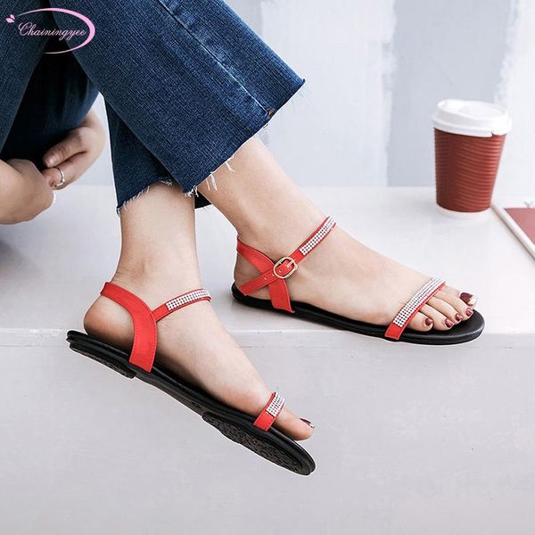 japanese nightclub style comfortable summer sandals fashion diamond buckle black white red silver flat with women's shoes
japanese nightclub style comfortable summer sandals fashion diamond buckle black white red silver flat with women's shoes