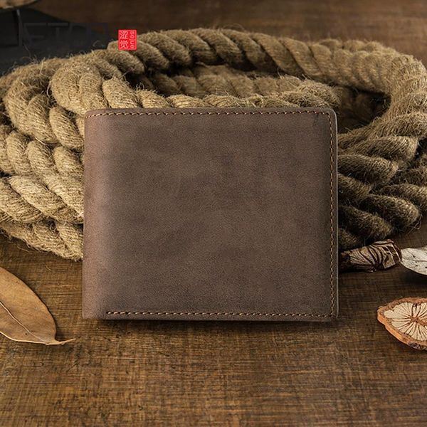 cowhide men's short wallet, retro leather multi-card pocket wallet wallets, Red;black
cowhide men's short wallet, retro leather multi-card pocket wallet wallets, Red;black