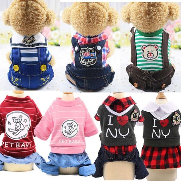 dog apparel ~teddy dog denim clothing trend personality summer autumn four legged pet for kittens.
dog apparel ~teddy dog denim clothing trend personality summer autumn four legged pet for kittens.