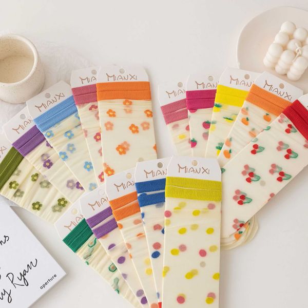 children's zhuji spring and summer glass card silk women's cotton tube cartoon cute socks, Black;white
children's zhuji spring and summer glass card silk women's cotton tube cartoon cute socks, Black;white