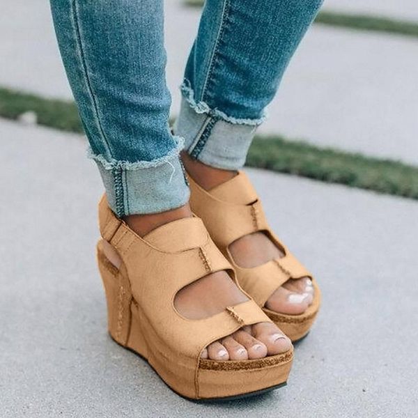 women sandals summer high heels wedges ladies shoes gladiator open toe platform roman beach big size sandalias, Black
women sandals summer high heels wedges ladies shoes gladiator open toe platform roman beach big size sandalias, Black