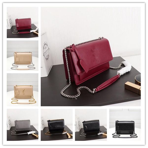 designer handbags sunset medium in smooth leather bag with front flap side gusets chain &leather strap shoulder bags shortened crossbody bla
designer handbags sunset medium in smooth leather bag with front flap side gusets chain &leather strap shoulder bags shortened crossbody bla