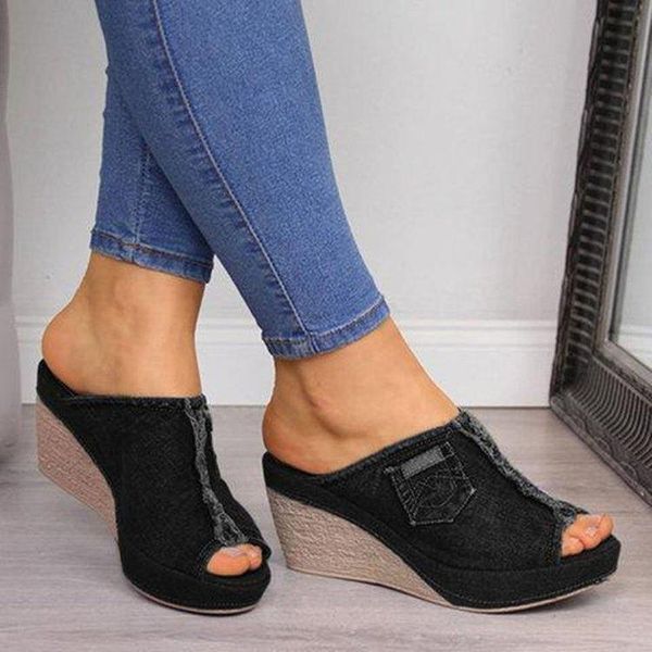 sandals shoes for women denim platform wedges espadrille with knotty bow detail female zapatillas mujer, Black
sandals shoes for women denim platform wedges espadrille with knotty bow detail female zapatillas mujer, Black