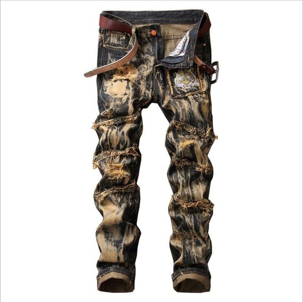 broken holes in europe and america men's jeans ljn077a straight retro trendy pants men jean nice gift give you, Blue
broken holes in europe and america men's jeans ljn077a straight retro trendy pants men jean nice gift give you, Blue