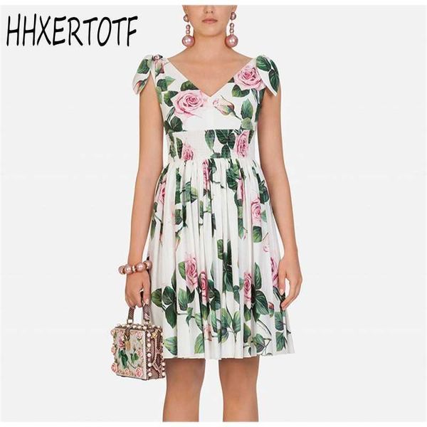 summer dres's bow spaghetti strap floral print elastic waist runway dresses 210531, Black;gray
summer dres's bow spaghetti strap floral print elastic waist runway dresses 210531, Black;gray