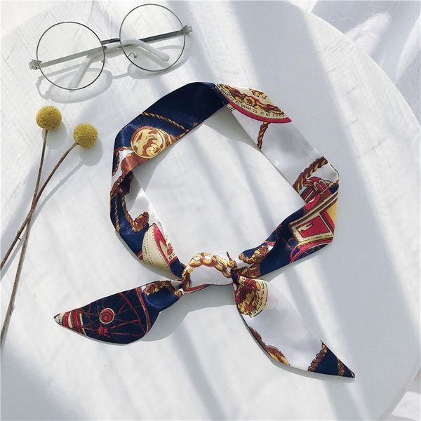 scarves 95cm scarf women korean autumn silk printed small ribbon colorful elegant all-match stylish wild green flowers neckerchief, Blue;gray
scarves 95cm scarf women korean autumn silk printed small ribbon colorful elegant all-match stylish wild green flowers neckerchief, Blue;gray