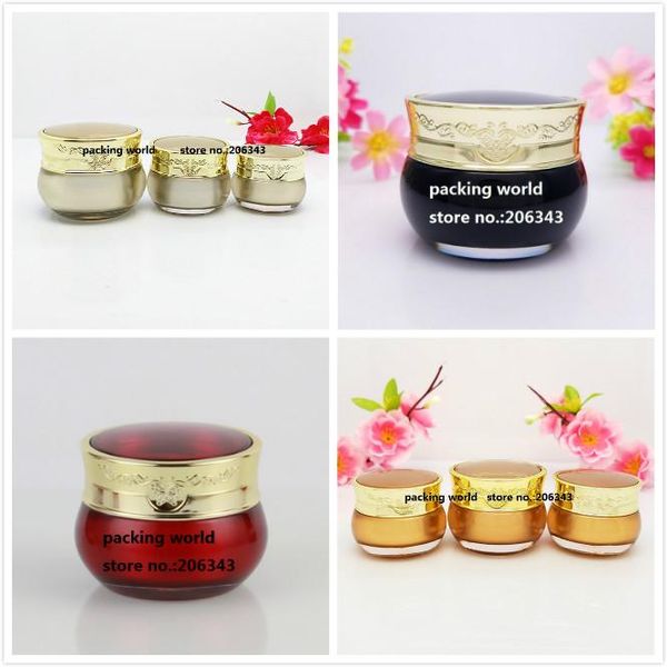 storage bottles & jars 30g acrylic red/black/dark gold /light cream jar day cream/night cream/eye cream/essence/moisturizer plastic packing
storage bottles & jars 30g acrylic red/black/dark gold /light cream jar day cream/night cream/eye cream/essence/moisturizer plastic packing
